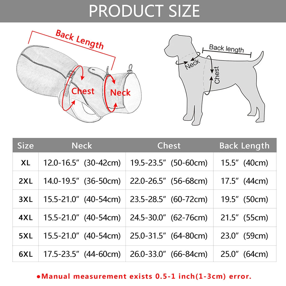 Waterproof Big Dog Coat Jacket