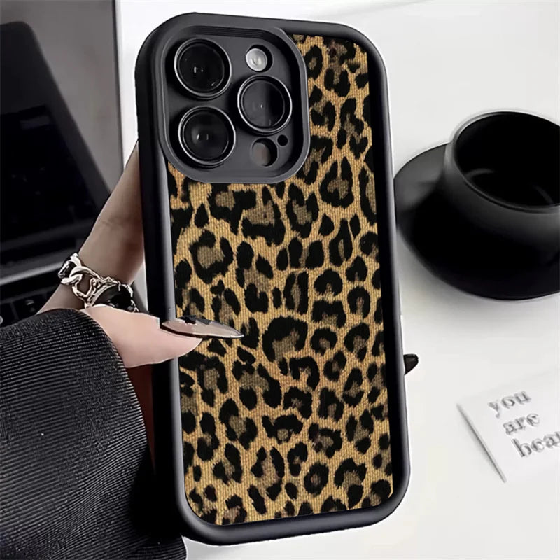 Brown Black Leopard Print Phone Case