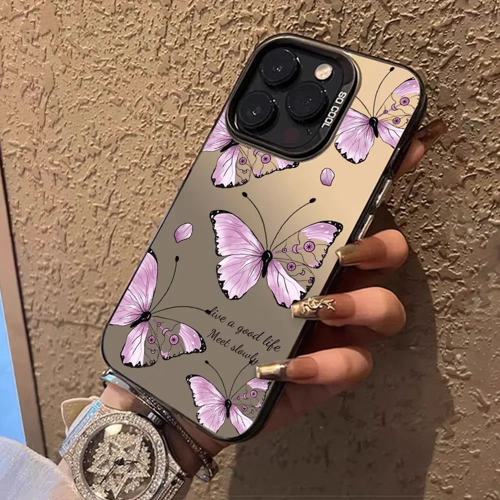 Butterfly Black Purple  Phone Case