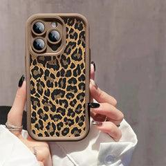 Brown Black Leopard Print Phone Case