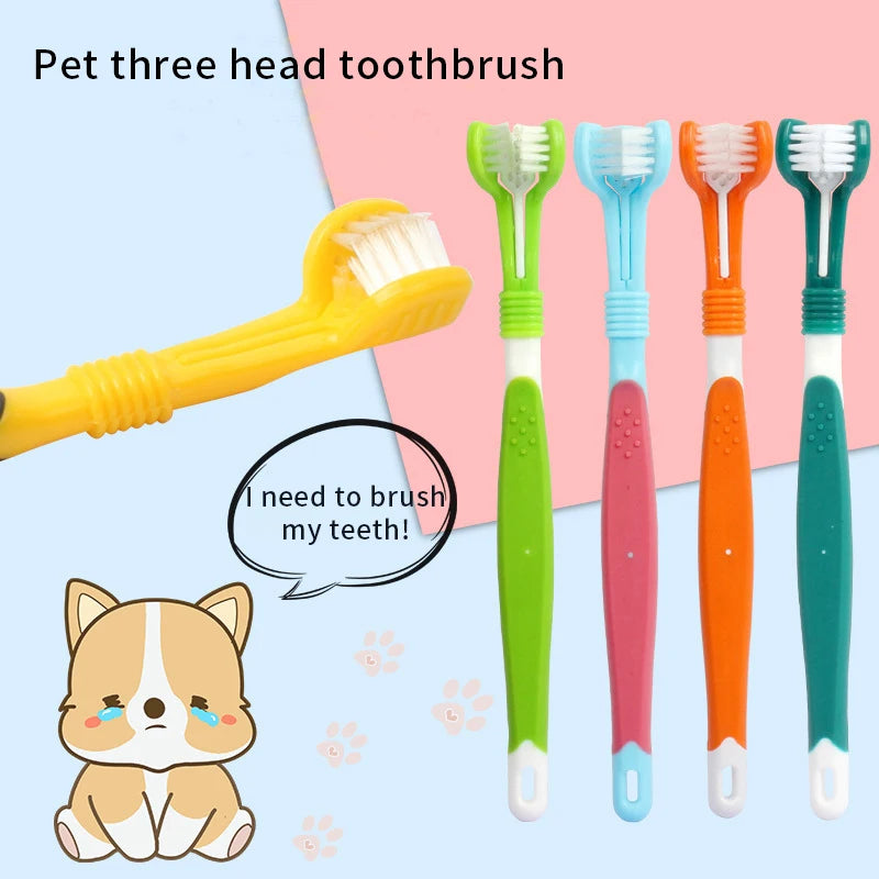 Three Sided Pet Toothbrush