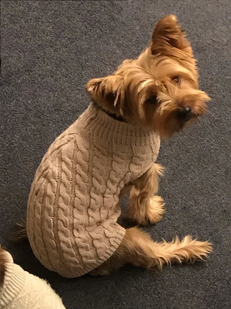 Turtleneck Knitted Winter Dog Sweater