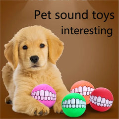 Rubber Squeaky Dog Chew Toy Ball for Puppies