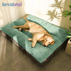 Soft Corduroy Sleeping Pet Bed