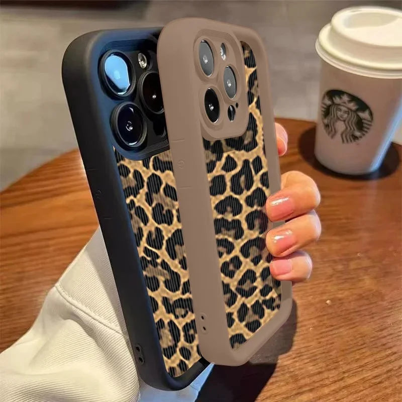 Brown Black Leopard Print Phone Case