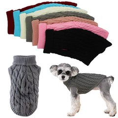 Turtleneck Knitted Winter Dog Sweater