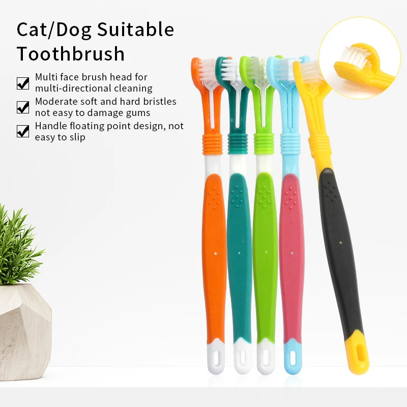 Three Sided Pet Toothbrush