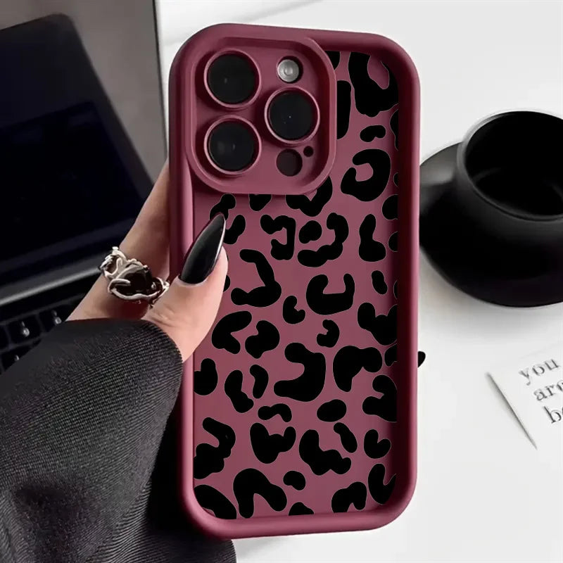 Brown Black Leopard Print Phone Case