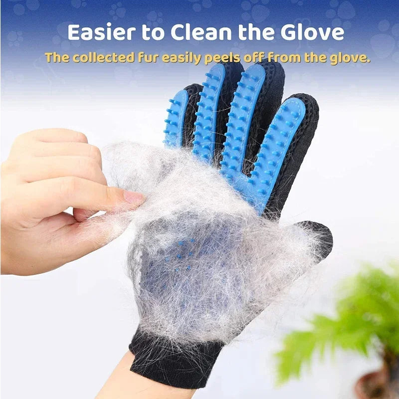 2 in 1 Pet Grooming Kit Brush and Bath Glove