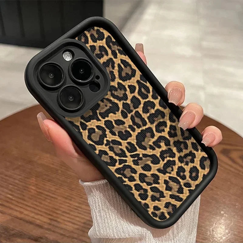 Brown Black Leopard Print Phone Case