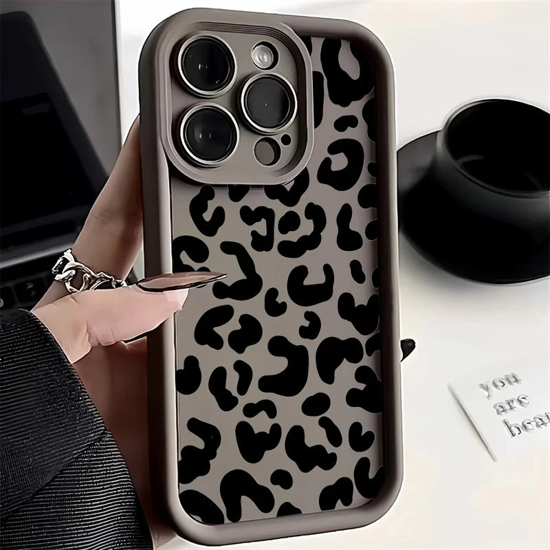 Brown Black Leopard Print Phone Case