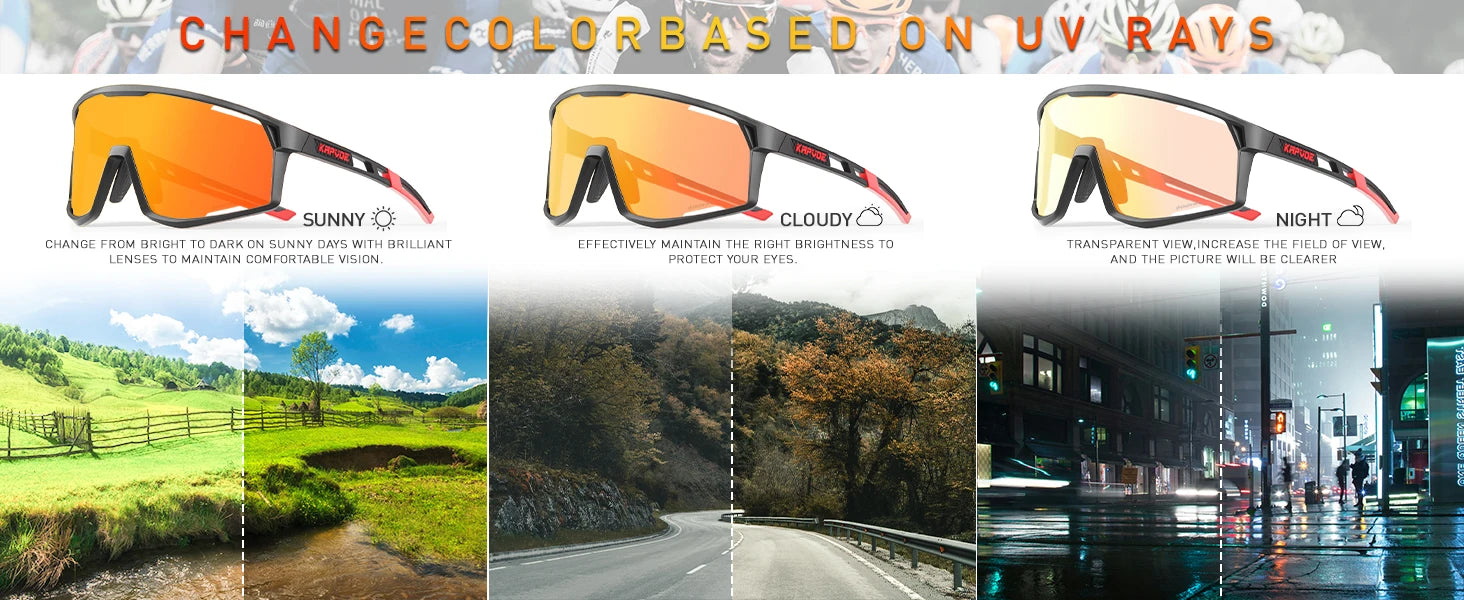 Photochromic UV400 Cycling Sunglasses