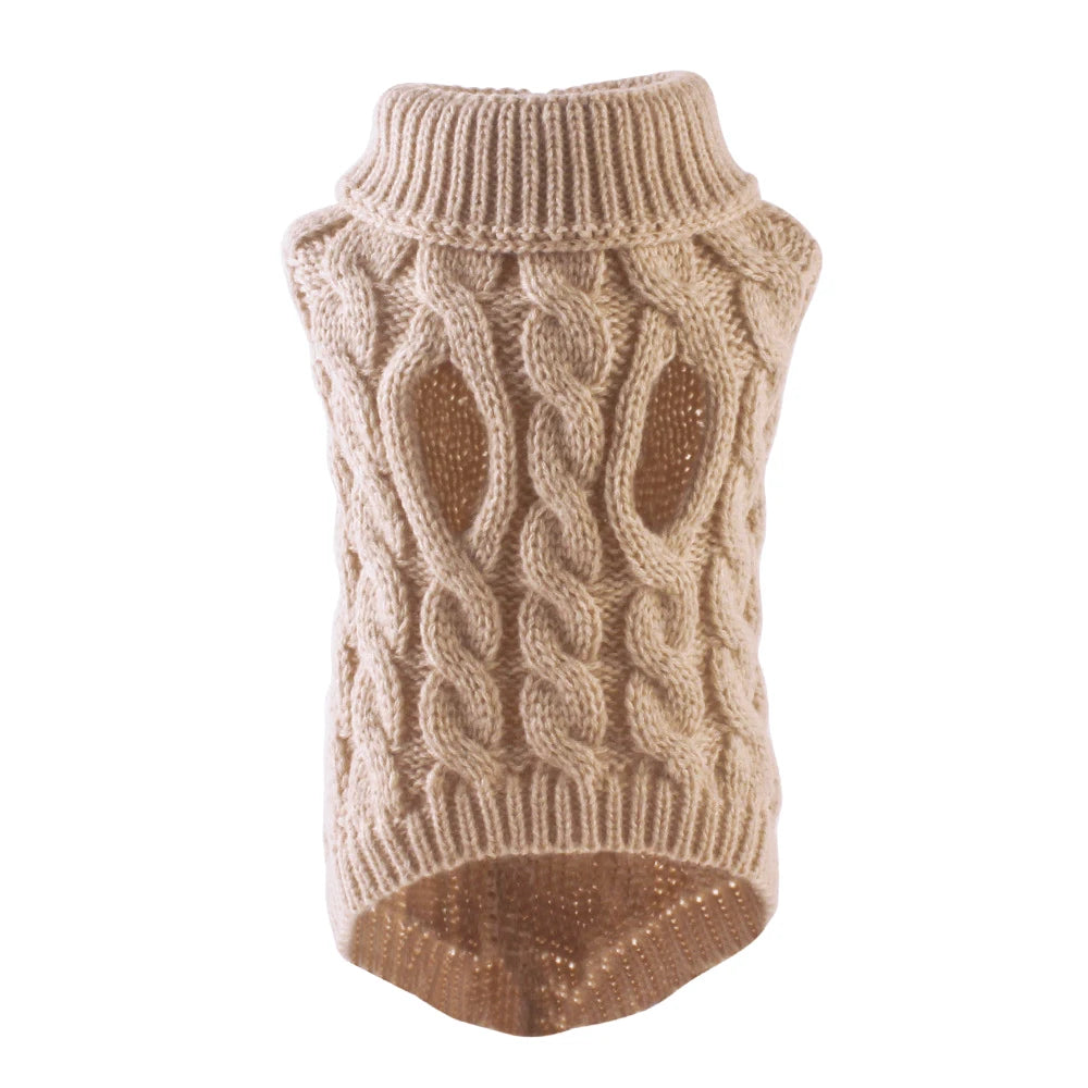 Turtleneck Knitted Winter Dog Sweater