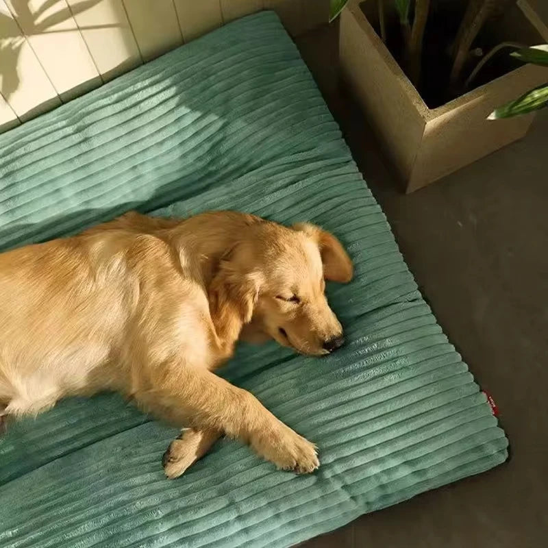 Soft Corduroy Sleeping Pet Bed